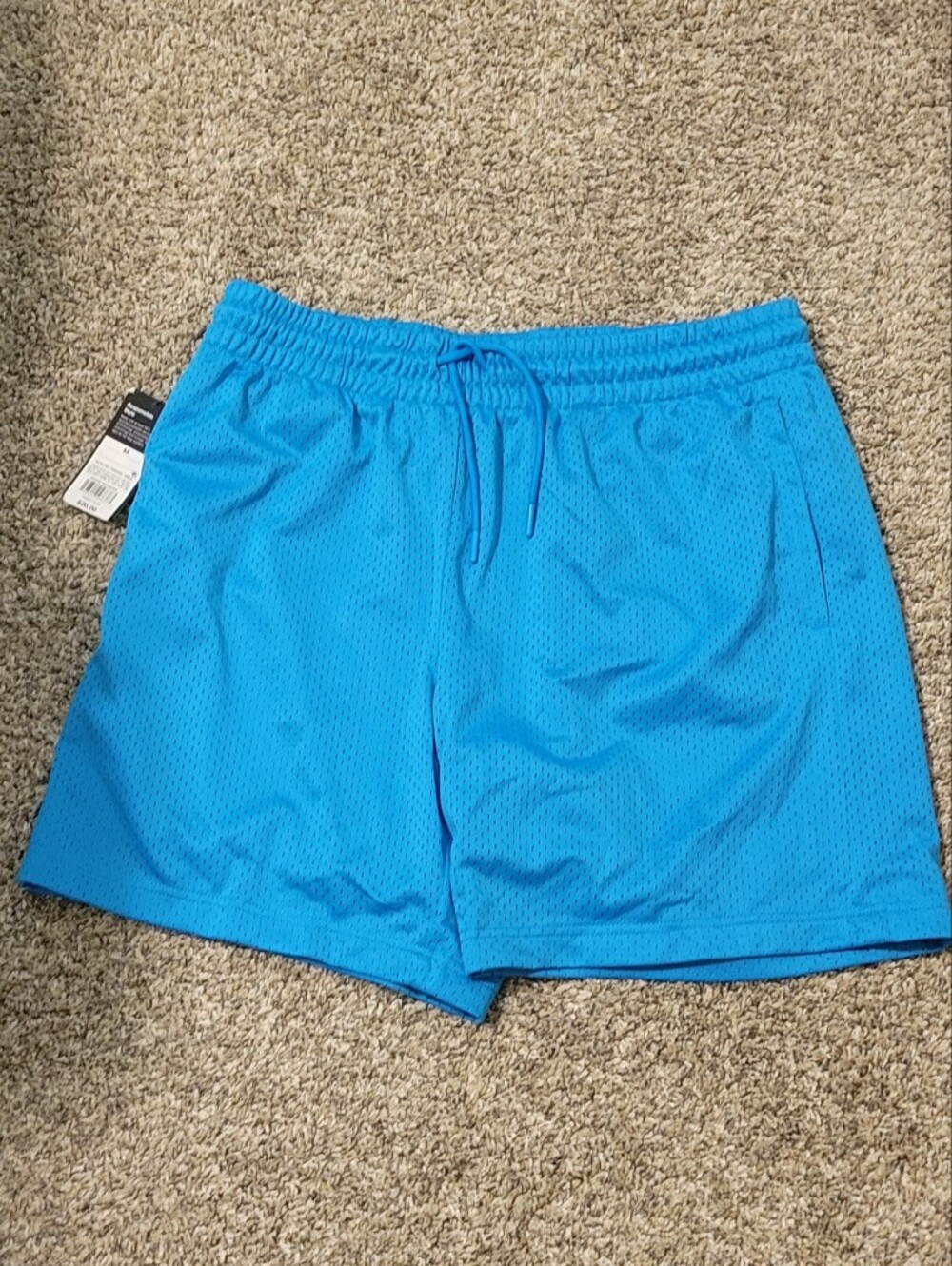 Original Use Men's Athletic Mesh Shorts - Turquoise Blue